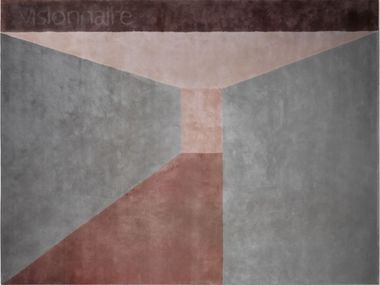 Rectangular Bamboo silk and wool rug PERSPECTIVE LIGHT Visionnaire