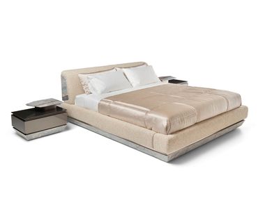 Upholstered fabric double bed PRELUDE Visionnaire
