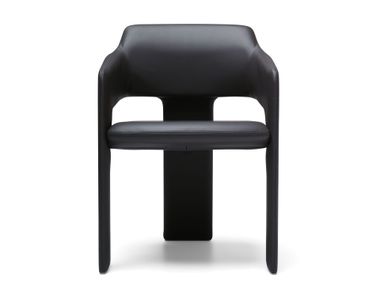 Upholstered leather chair with armrests ROCHESTER Visionnaire