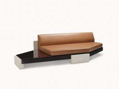 Leather and ebony bench STEALTH Visionnaire