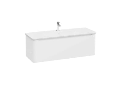 VitrA Bathrooms, INTEGRA ROUND Mobile lavabo sospeso con lavabo integrato