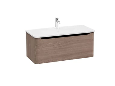 VitrA Bathrooms, INTEGRA ROUND Mobile lavabo sospeso con lavabo integrato