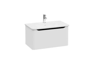 VitrA Bathrooms, INTEGRA ROUND Mobile lavabo sospeso con lavabo integrato