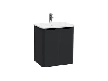 VitrA Bathrooms, INTEGRA ROUND Mobile lavabo sospeso con lavabo integrato
