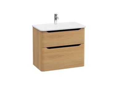 VitrA Bathrooms, INTEGRA ROUND Mobile lavabo sospeso con lavabo integrato