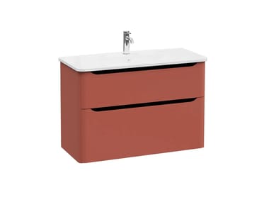 VitrA Bathrooms, INTEGRA ROUND Mobile lavabo sospeso con lavabo integrato