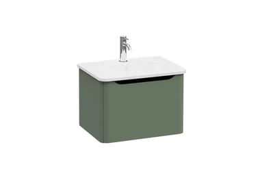 VitrA Bathrooms, INTEGRA ROUND Mobile lavabo sospeso con lavabo integrato