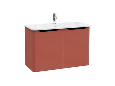 VitrA Bathrooms, INTEGRA ROUND Mobile lavabo sospeso con lavabo integrato