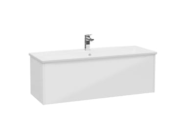 VitrA Bathrooms, INTEGRA SQUARE Mobile lavabo sospeso con lavabo integrato con cassetti