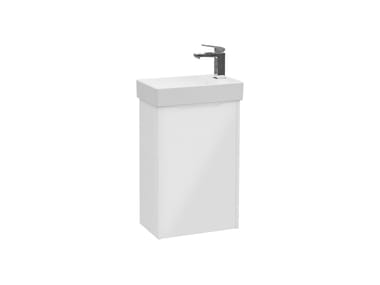 VitrA Bathrooms, INTEGRA SQUARE Mobile lavabo sospeso con lavabo integrato