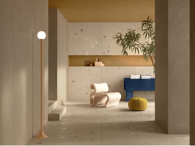 VitrA Bathrooms, NOVAFLAKE Pavimento/rivestimento in gres porcellanato effetto pietra