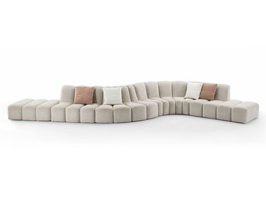 Divano curvo modulare in tessuto NOAH Vittoria Frigerio