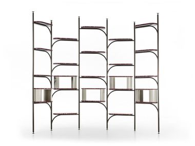 Modular floor-ceiling mounted bookcase VIVIENNE Vittoria Frigerio