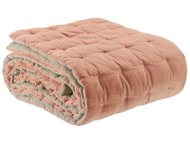 Plain throw with button-tufted finish ELISE Vivaraise