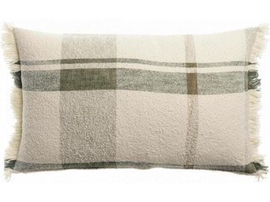 Rectangular check cushion JANE Vivaraise