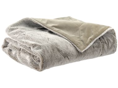 Solid-color fake fur throw KINTA Vivaraise