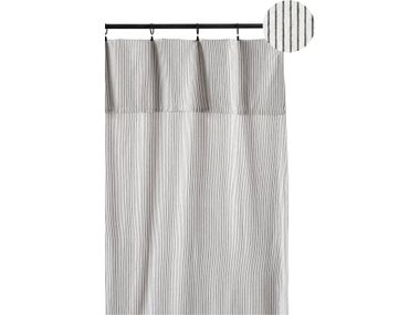 Striped cotton curtain LEONIE Vivaraise