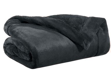 Solid-color polyester throw TENDER Vivaraise