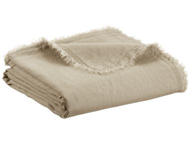 Solid-color linen throw ZEFF Vivaraise