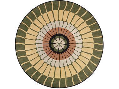 Round polypropylene outdoor rug ZENO Vivaraise