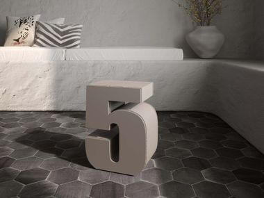Mobili contenitori in struttura cemento 555 - NUMERI Voltan