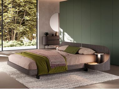 Doppelbett mit integrierten Nachttischen mit Bettkasten OTTANTA Voltan