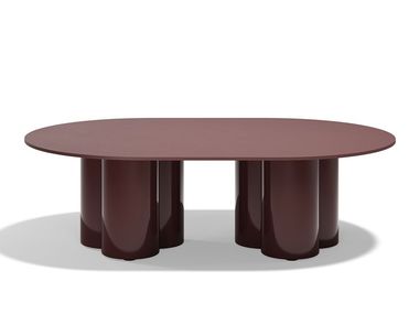 Tavolino da giardino ovale monolitico in polietilene MEL Vondom