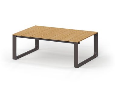 Table d'appoint de jardin rectangulaire en teck TULUM Vondom
