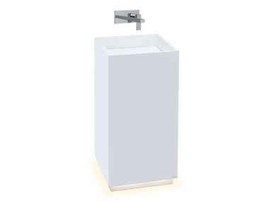 Lavabo quadrato freestanding in resina WALL Vallvé