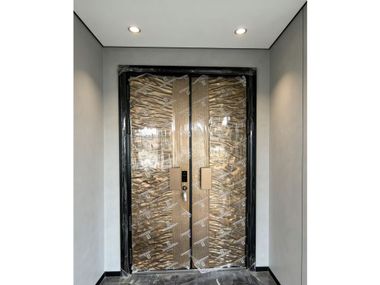 Porta rototraslante in acciaio inox COPPER-CORE DOUBLE DOOR WANSHE