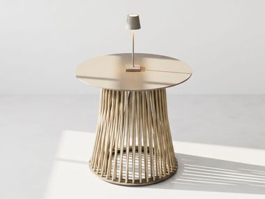Round aluminium and rope coffee table UD SERVE NN 45 WOOMEY & K