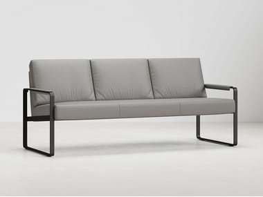 WORKSPACE, DETROIT Divano lineare in pelle a 3 posti