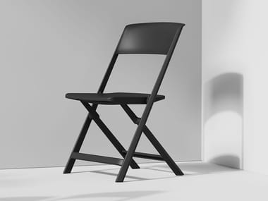 WORKSPACE, STACK Sedia pieghevole in plastica