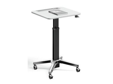 Square height-adjustable office desk with casters MAX WORKSPACE