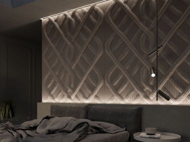 Three-dimensional decorative plaster panel ARAN WallDeco