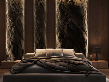 Three-dimensional decorative plaster panel VOLCANIC WallDeco