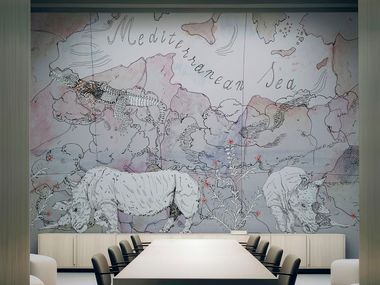 Carta da parati in bio-vinile organico BORDERS Wall&decò