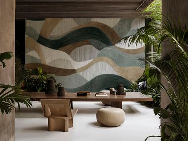 Carta da parati in bio-vinile organico EUNOIA WAVES Wall&decò
