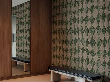 Carta da parati in bio-vinile organico LOZENGE Wall&decò