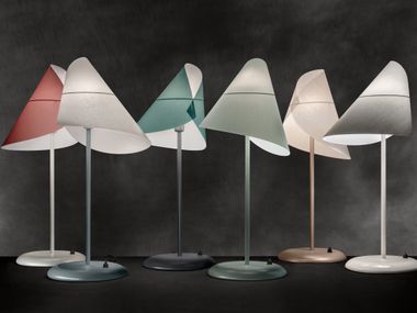 Adjustable steel and PVC table lamp LA LUNE SOUS LE CHAPEAU Warli