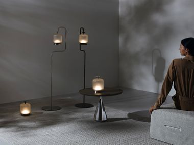 Lampada da tavolo per esterno in vetro soffiato con ricarica USB SCILLA Warli