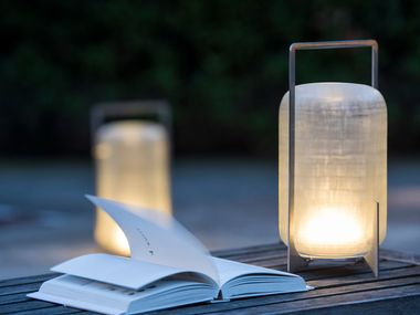 Lámpara de mesa para exteriores LED a batería TWILIGHT OUTDOOR Warli