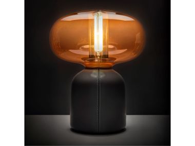 Leather and crystal table lamp WE-193 Wayne Enterprises Home Collection