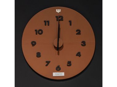 Wall-mounted tanned leather clock WE-250 Wayne Enterprises Home Collection
