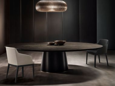 Oval wooden table WE-062 Wayne Enterprises Home Collection