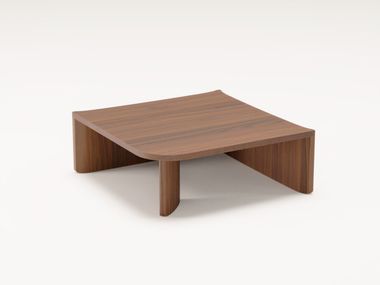 Low square walnut coffee table DOME Wewood