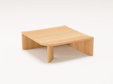 Square low oak coffee table DOME Wewood