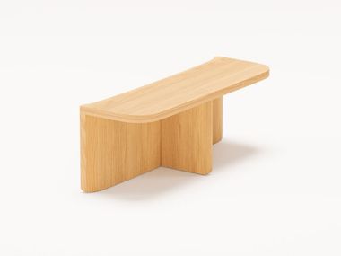 Rectangular low oak coffee table DOME Wewood