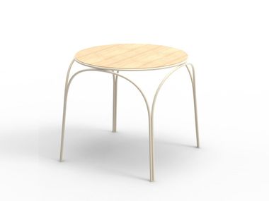 Stackable round wooden coffee table AMPLE Wiener GTV Design