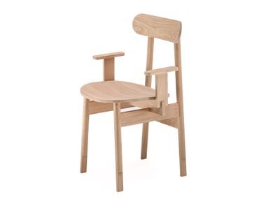 Sedia in legno con braccioli DINER Woak